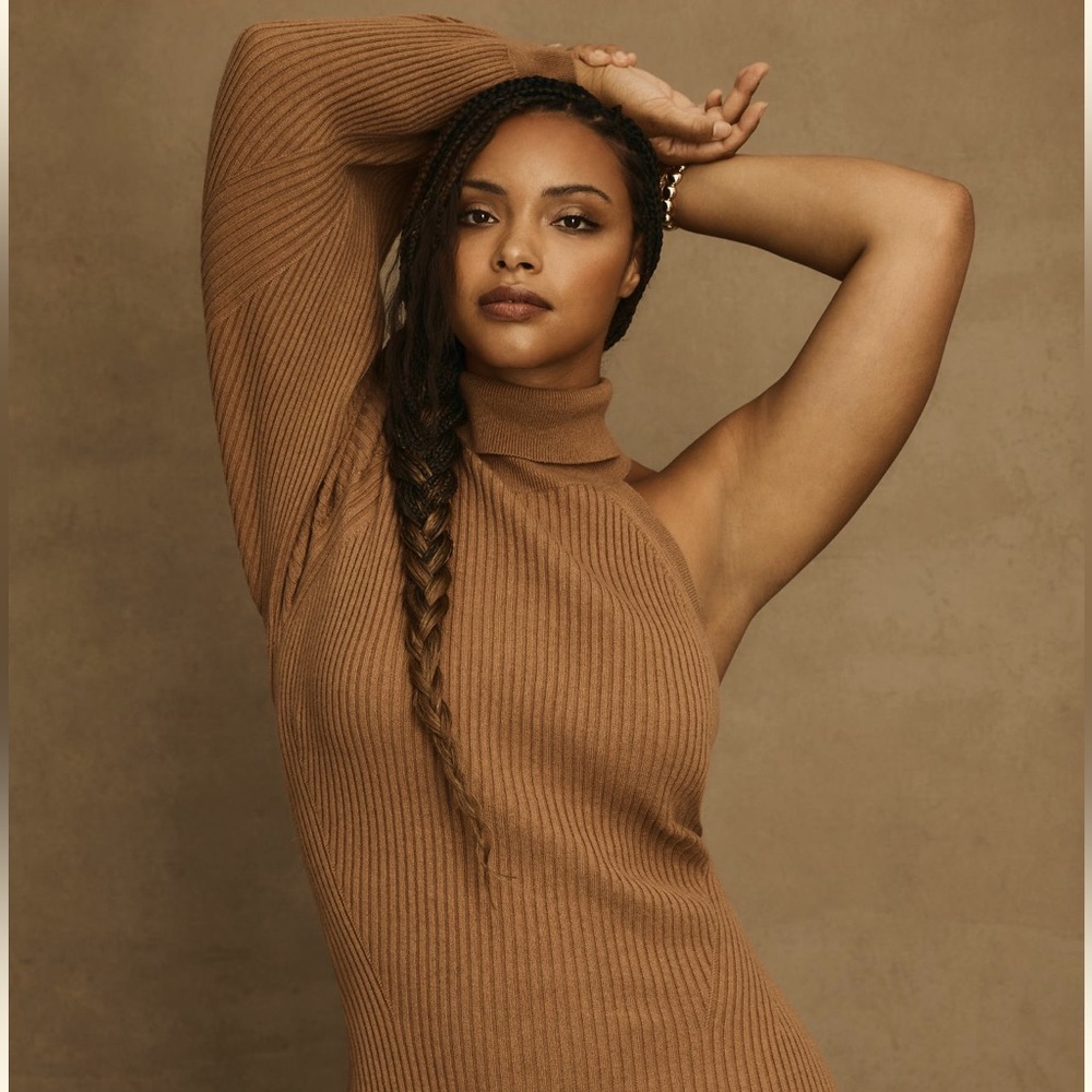 Anthropologie Asymmetrical Slim Sweater Dress